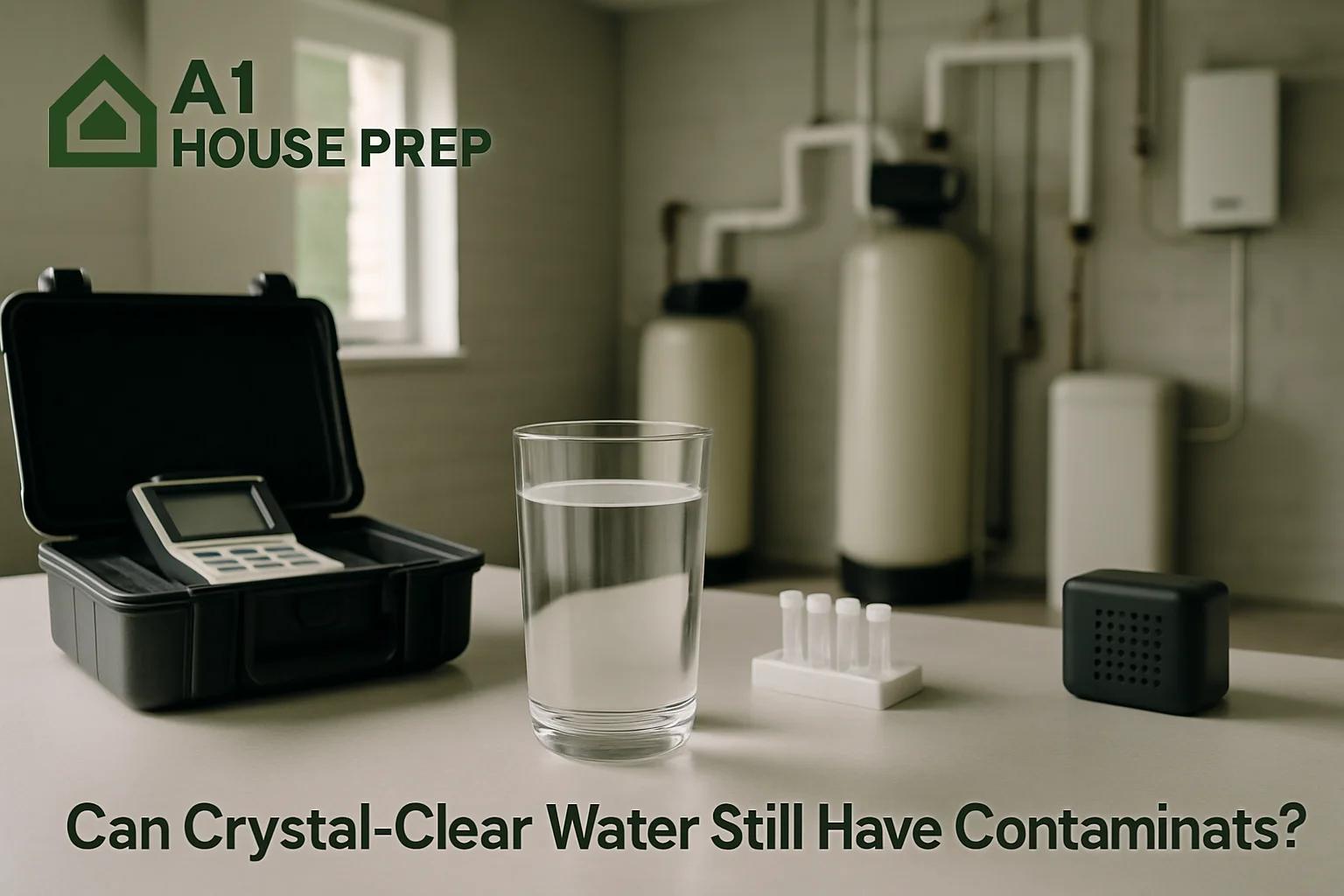 Can Crystal-Clear Water Still Have Contaminants? - A1 House Prep water testing featured image