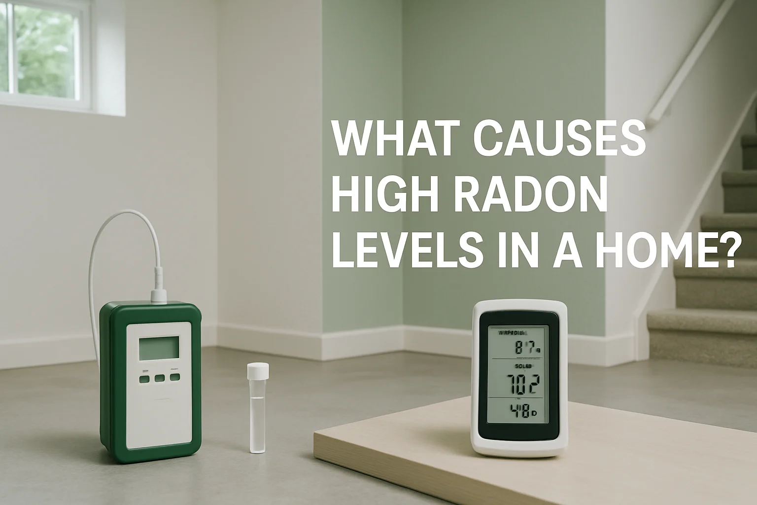What causes high radon levels in a home? A1 House Prep radon testing